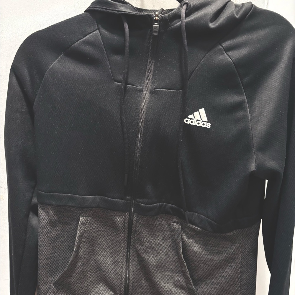 Adidas Black and Charcoal Jacket